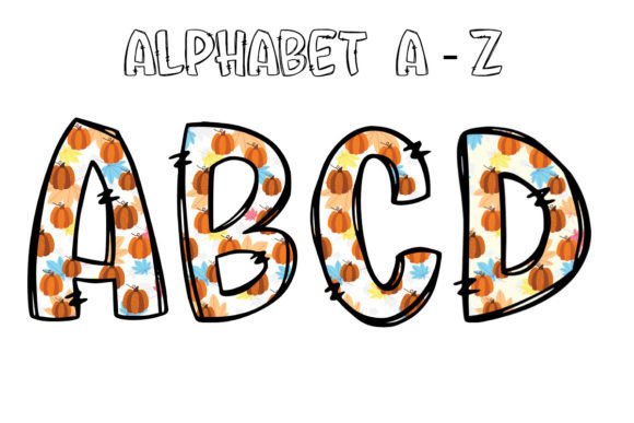 Autumn Fall Alphabet PNG: A Doodle Letter2 for Creative Projects