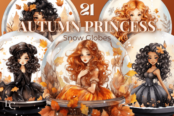 Autumn Princess Snow Globe Clipart Pack: A Designer's Guide