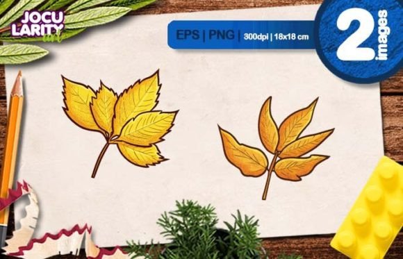 Bringing Playful Charm to Your Projects with Funny Golden Leaves Cartoon Vector