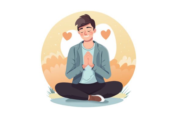 Capture Serenity and Focus with Happy Man Praying