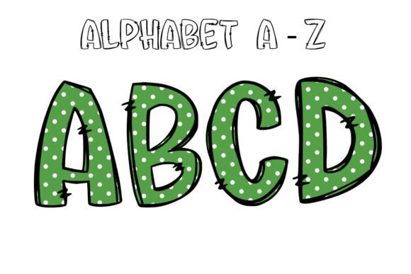 Christmas Alphabet Doodle Sublimation3: Festive Design Assets
