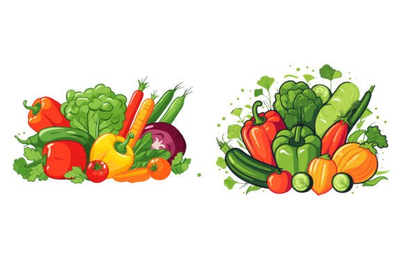 Flat Illustration of Vegetable Vector: A Fresh Design Asset