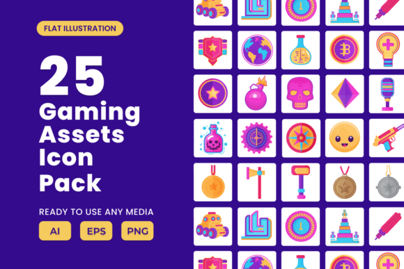 Gaming Asset 2D Icon Set Vol 2: Your Visual Toolkit