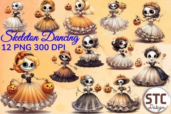 Halloween Skeleton Dancing Sublimation: A Design Asset for Every Occasion