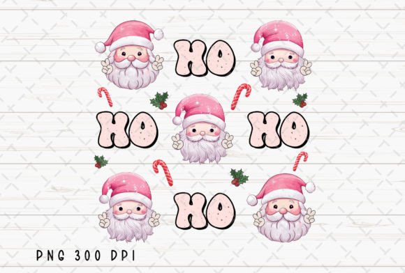 Ho Ho Ho Santa Claus Christmas Retro PNG: Vintage Festive Charm
