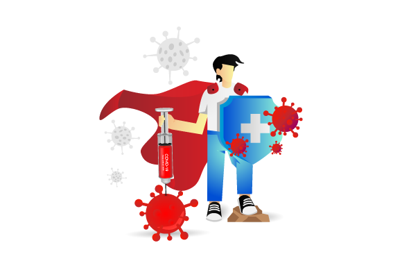Immune System Character Take a Vaccine: Shielding Your Brand with Whimsy