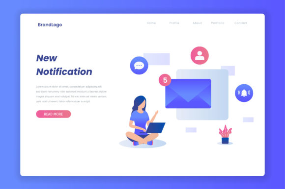 New Notification Illustration Concept: A Fresh Visual Language for Digital Engagement