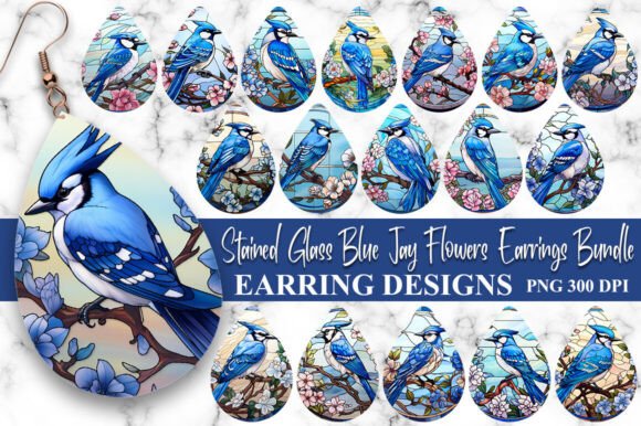 Stained Glass Blue Jay Flowers Earrings: A Designer's Guide