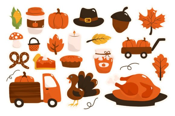 Thanksgiving Illustration Set: Elevate Your Seasonal Designs