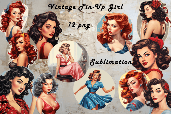 Timeless Allure: Using Vintage Pin-Up Girl Sublimation Art