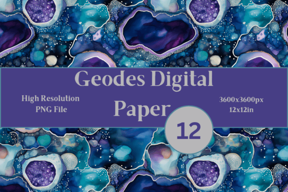 Unlocking Creativity with Watercolor Geodes Digital Paper