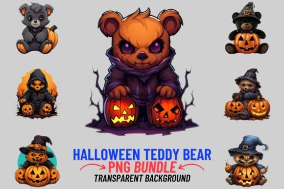 Watercolor Halloween Teddy Bears: A Sublimation Bundle